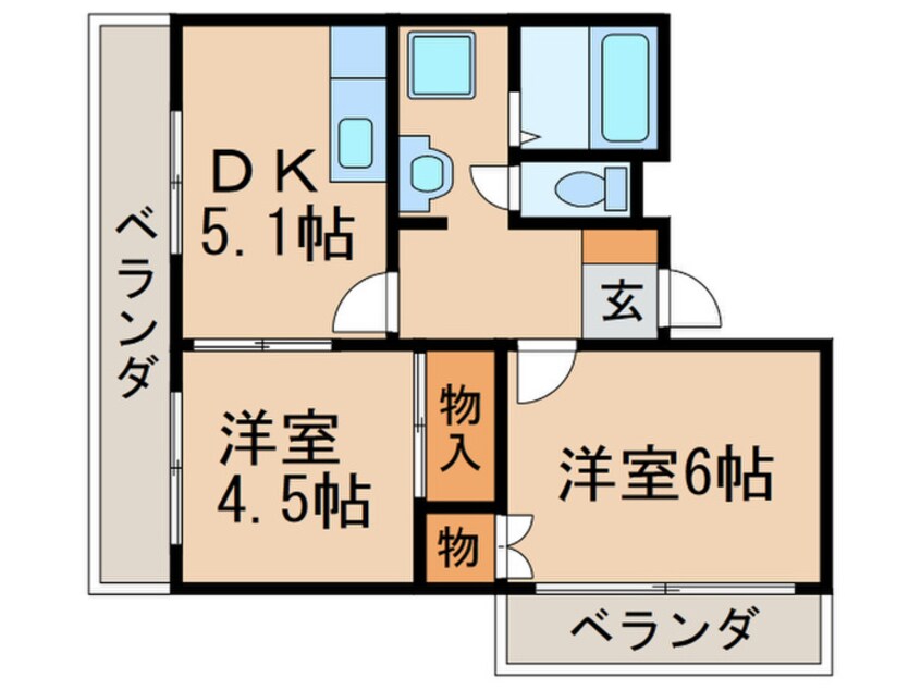 間取図 サニ－クレスト