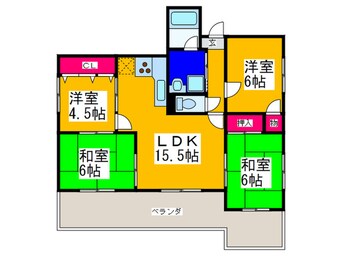 間取図 パレ・フラックス