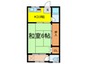 第3岡部コーポ 1Kの間取り