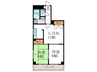Uresidence二条城 2LDKの間取り
