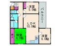 サンパレス２１石橋２の間取図