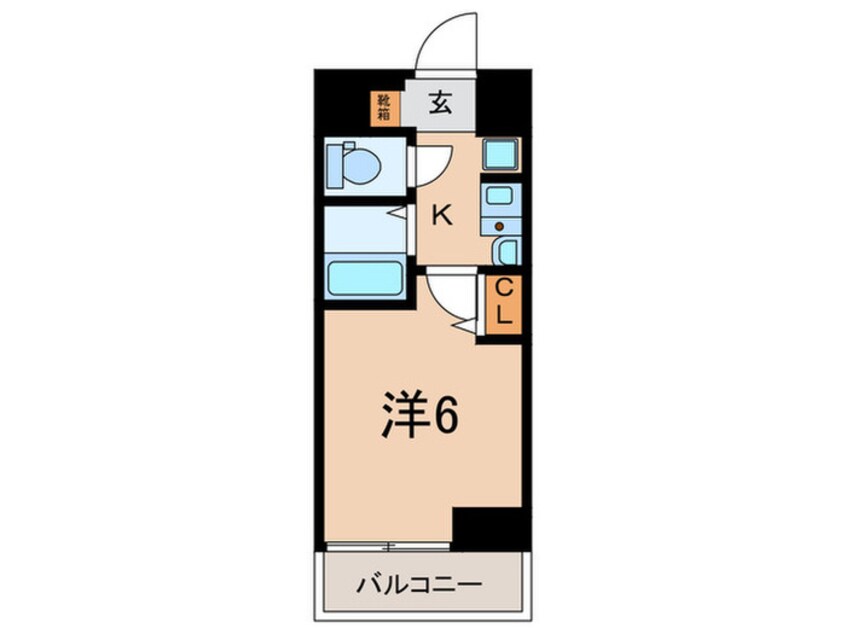 間取図 ｴｽﾃﾑｺｰﾄ神戸ﾊｰﾊﾞｰﾗﾝﾄﾞ前（1104）
