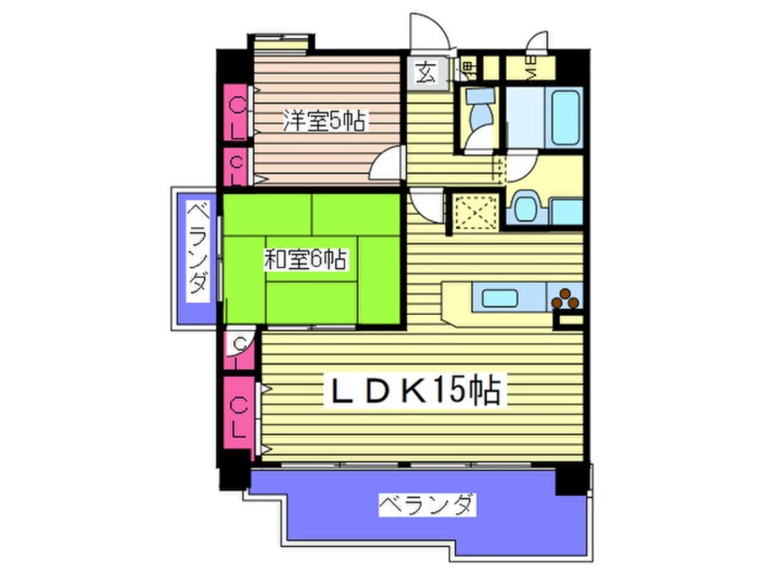 間取図 日宝サンフラッツ東平