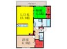 パイン　コート 2LDKの間取り