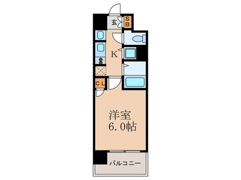 間取図 プレサンス難波元町（506）