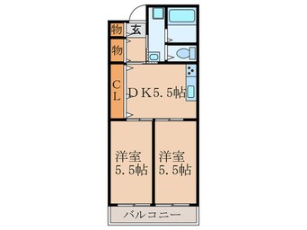 間取図 Ｄｏｕ稲荷