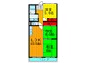 ヴィラ－ジュ私市 3LDKの間取り
