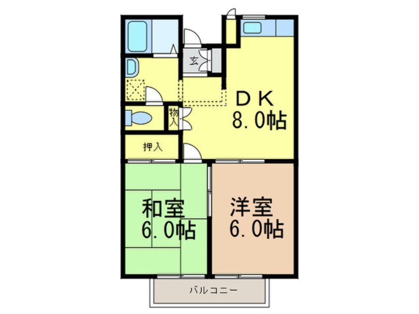 間取図 エステ－トピア阪口