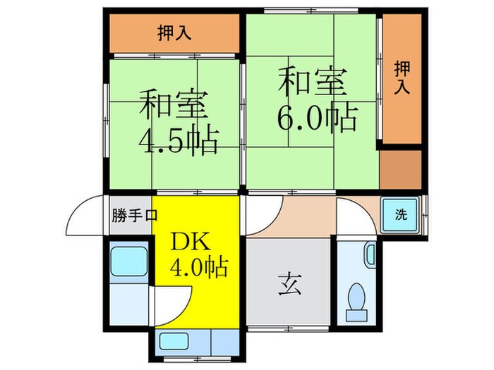 間取り図 大冠町1丁目貸家