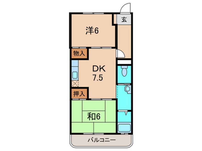 間取図 奥野コーポ