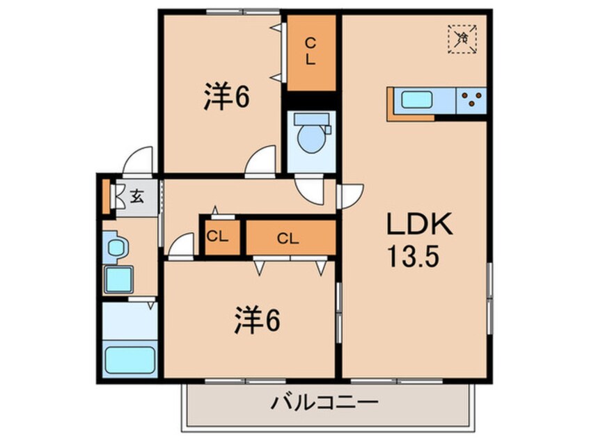 間取図 メープル南口　A