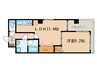 ウエスティ東山 1LDKの間取り