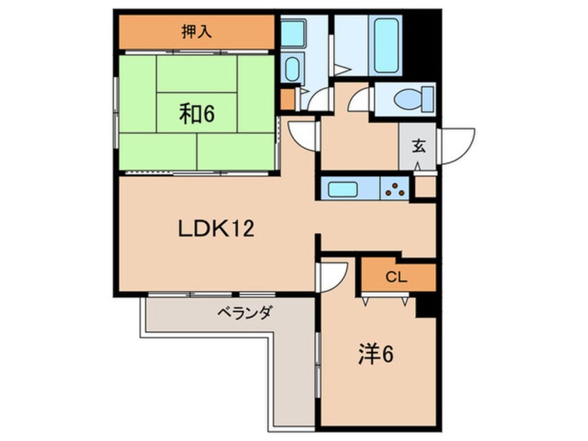 間取図 エクセレント伊丹山田