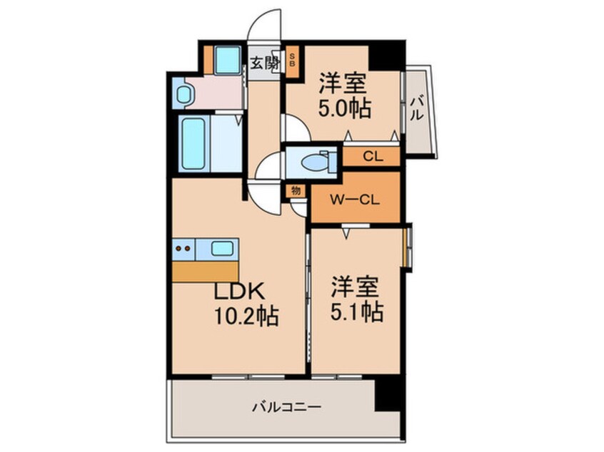 間取図 スプランディッド中之島WEST