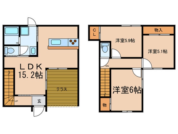 間取り図 クレスカ北尾ⅡA