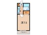 カレッジハイツⅠ 1Kの間取り