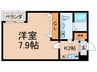 ブライト東住吉 1Kの間取り