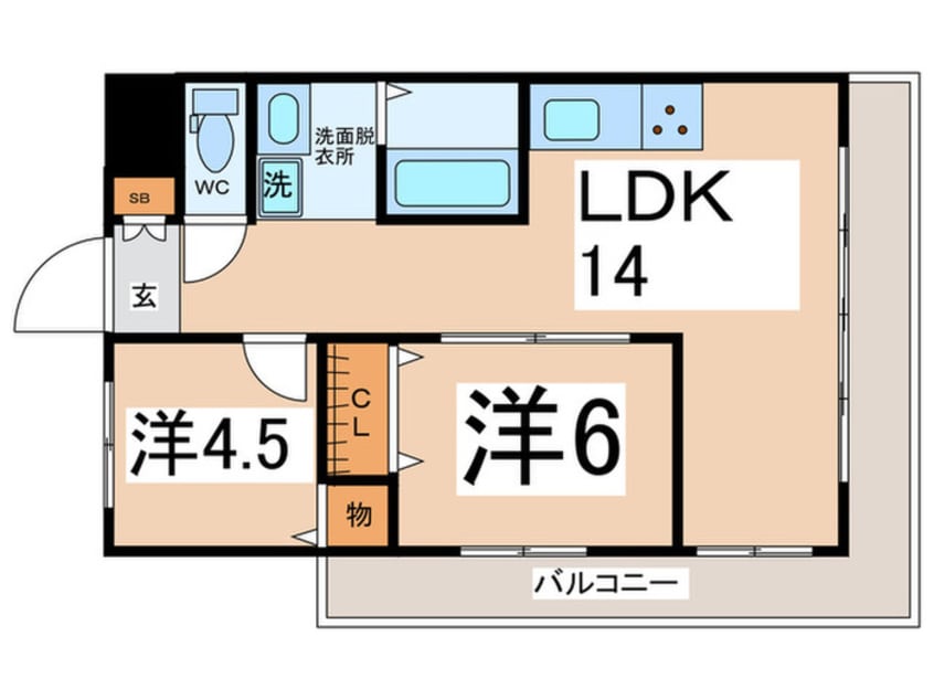間取図 ASAHI PLAZA YUHIGAOKA-Ⅲ(1105)