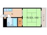 西浦マンション 1Kの間取り