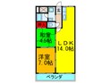 レオパレス香里の間取図