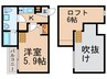ボヌール・クマタ 1Kの間取り