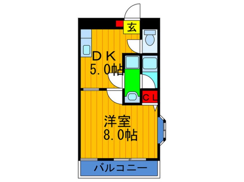 間取図 三熊ハイツ渚６号