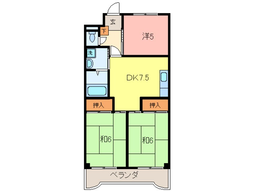 間取図 グリーンハイツ生圃