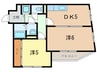 シャトル・Ｋ 2DKの間取り
