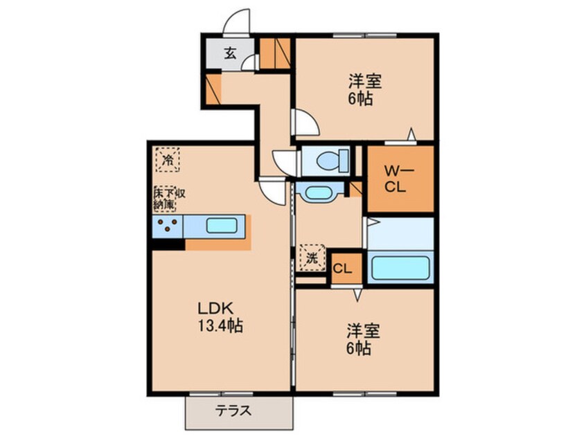間取図 アルブルB棟