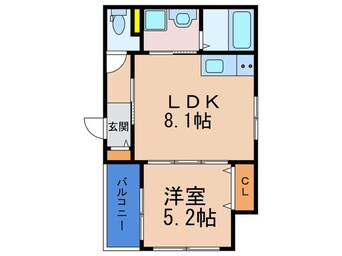 間取図 クリエオーレ福町Ⅱ