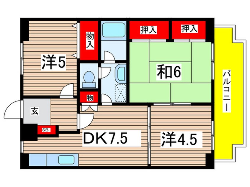 間取図 パル武庫之荘