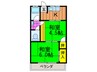 応司ハイツ 2Kの間取り