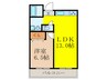 JMRレジデンス新大阪 1LDKの間取り