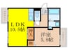 JMRレジデンス新大阪 1LDKの間取り