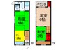 大黒町３丁目テラスハウス 3Kの間取り