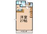 プリンスコート新高 1Kの間取り