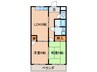 グリ－ンメモリアパ－ト２ 2LDKの間取り