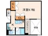 リグラン烏丸五条 1Kの間取り