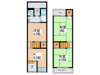 間取図 北島町テラスハウス