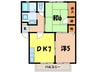 ハイツ・エイコ－ン 2DKの間取り