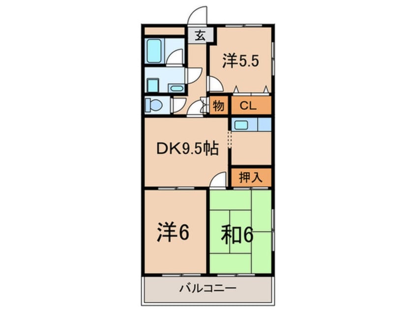 間取図 ハイツ北尾