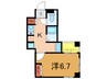 CITY SPIRE神戸元町Ⅱ 1Kの間取り