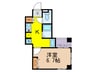 CITY SPIRE神戸元町Ⅱ 1Kの間取り