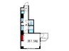 CITY SPIRE神戸元町Ⅱ 1Kの間取り