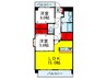 アンフィニⅩⅠ緑地公園 2LDKの間取り
