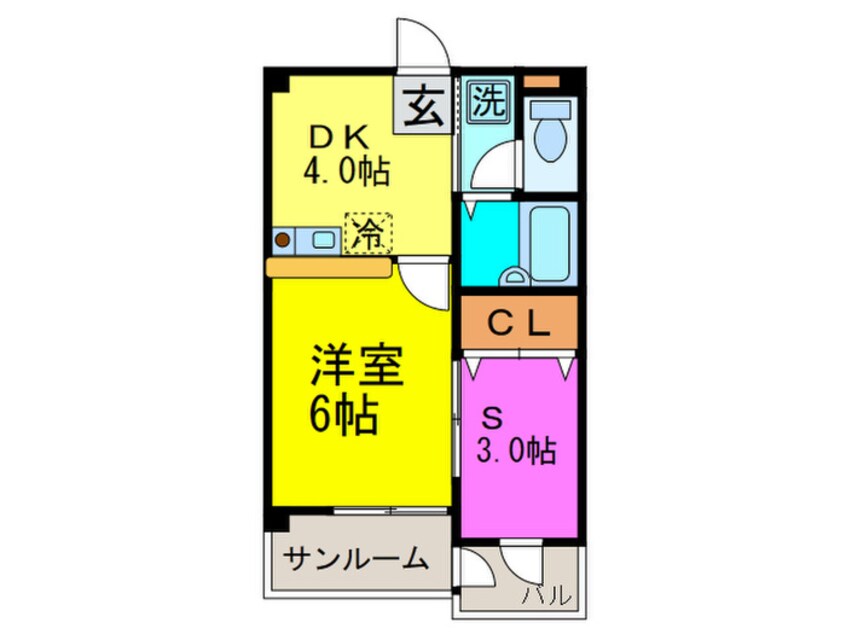 間取図 Ｆlora Ｓ.Ｅ.１２th