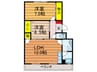 伸晃マンション 2LDKの間取り