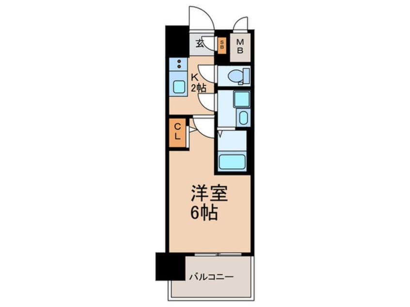 間取図 ｴｽﾘｰﾄﾞｻﾞｲｰｽﾄﾚｼﾞﾃﾞﾝｽ大阪城(404)
