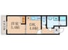 グランデコート竹鼻　EAST 1DKの間取り