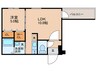 フジパレス瓢箪山Ⅱ番館 1LDKの間取り